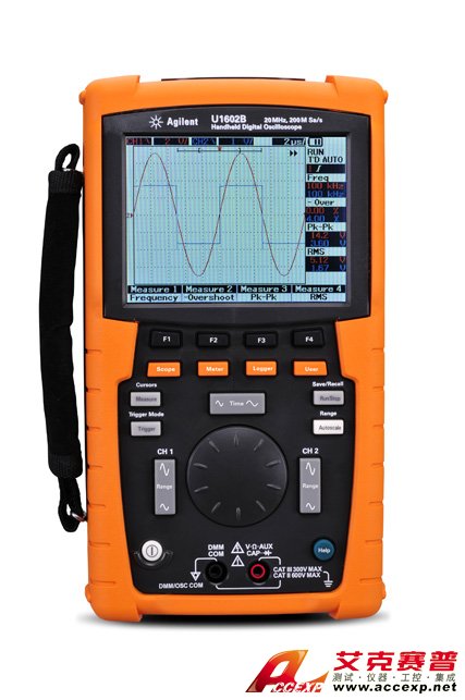 U1602B 手持式示波器圖片，20 MHz