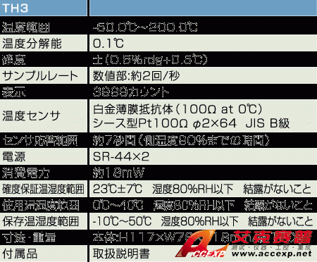 TH3溫度計|日本三和Sanwa溫度表TH-3